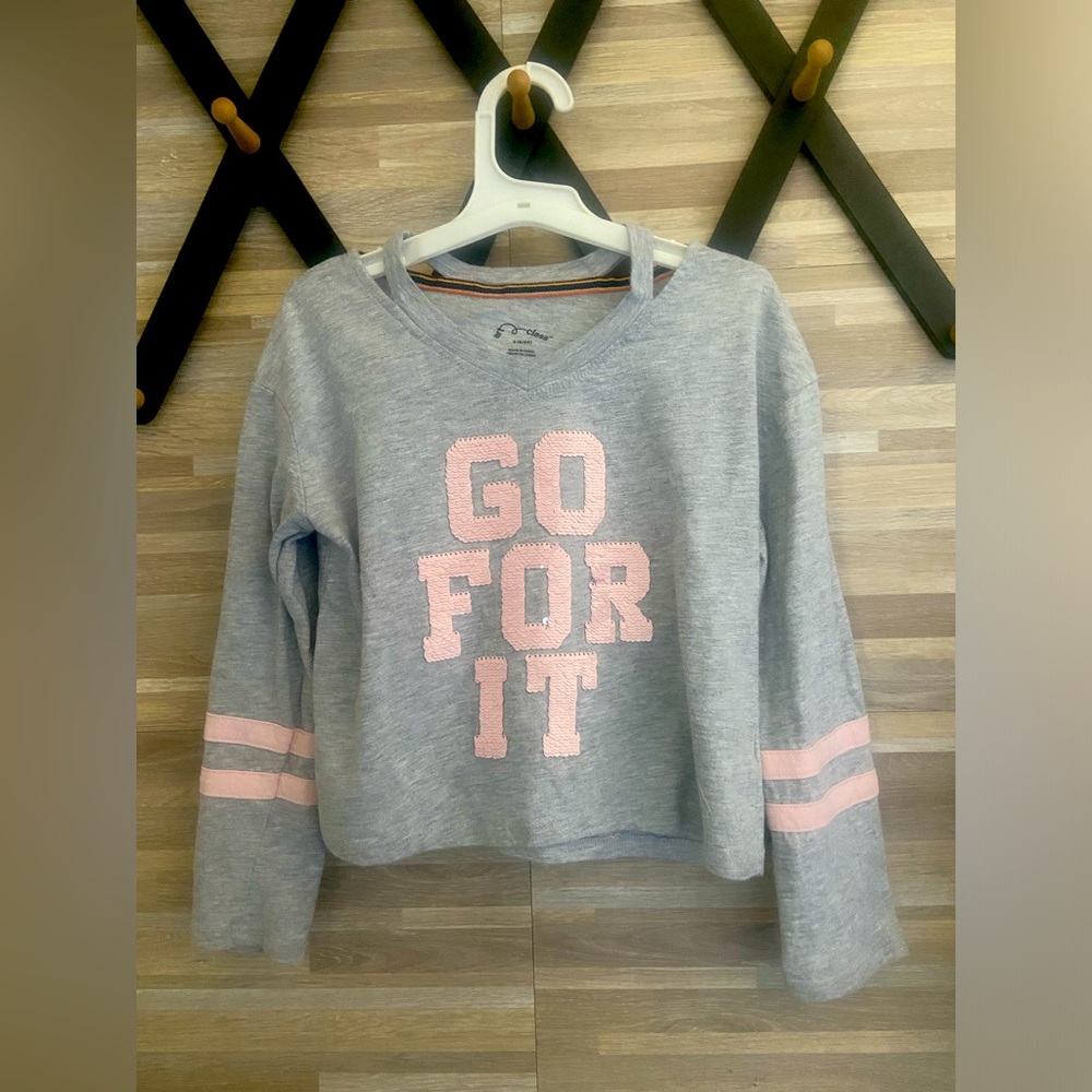 Gray/ Pink long sleeve top